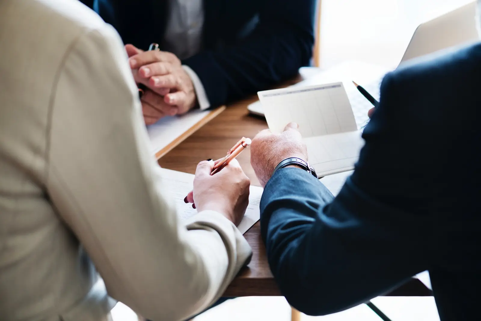 New business owners completing incorporation documents with a Los Angeles CPA