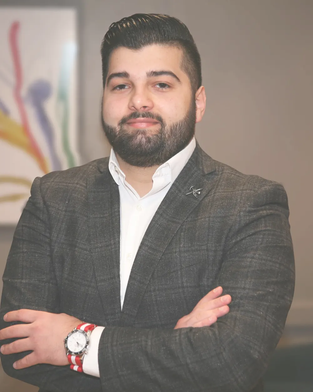 Grigor Torosyan, CPA, founder of GT Tax & Accounting, in his Glendale, California office